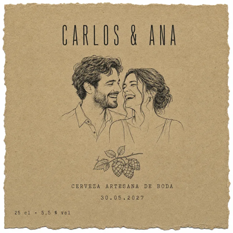 Etiqueta de cerveza personalizada Artesana