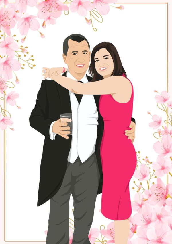 ilustracion personalizada boda